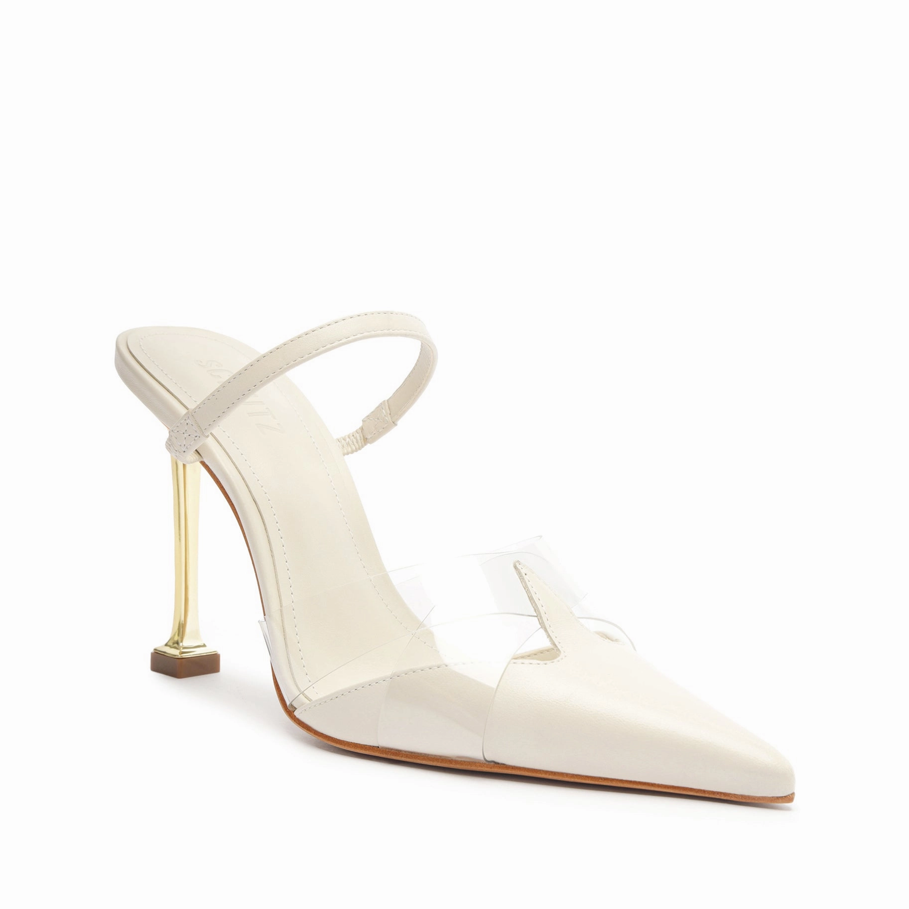 Function-Refined Layer Light Tori Vinyl & Leather Pump