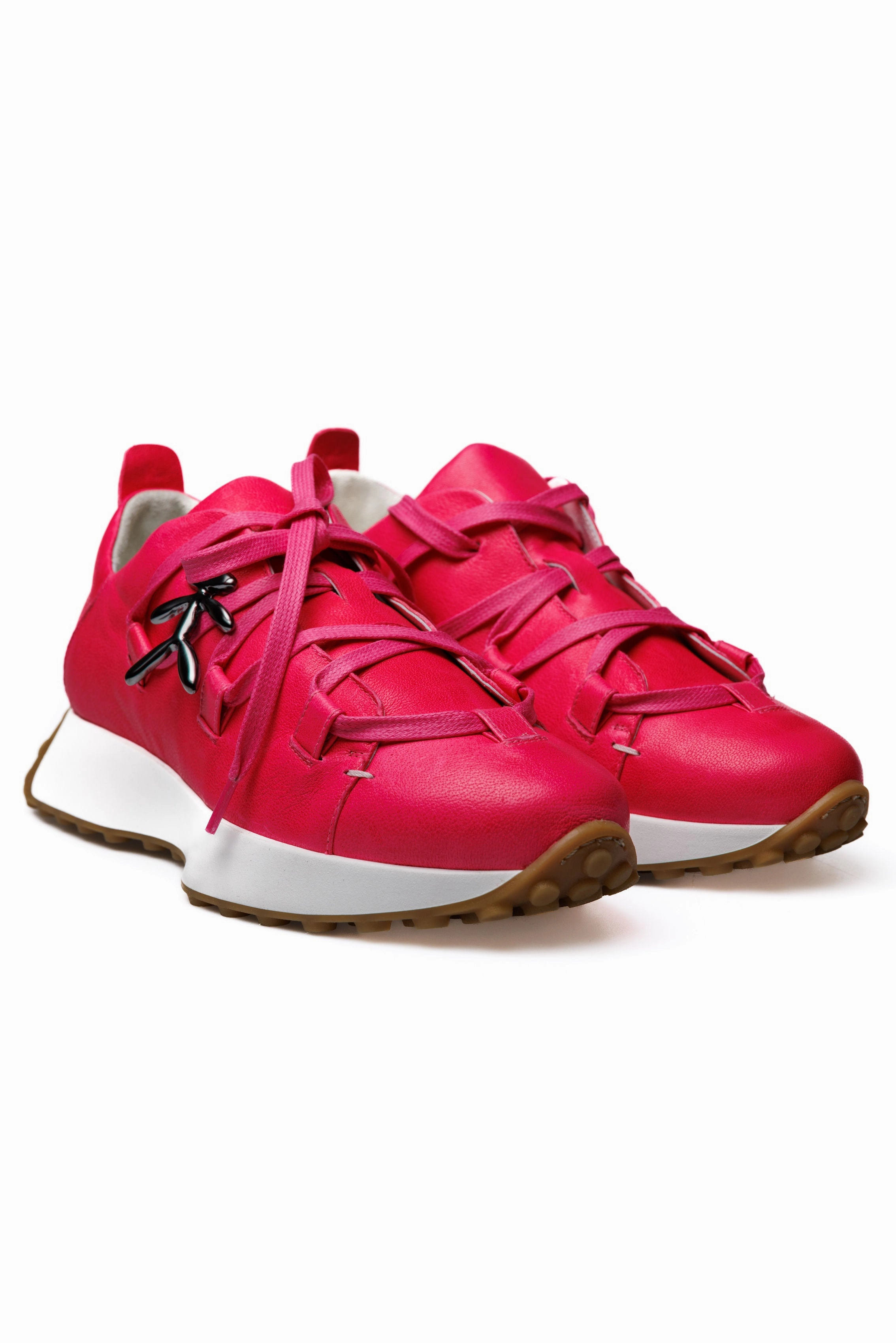 Old Iron Leather Sneaker In Fuxia Wear Reimagined Ease In Motion