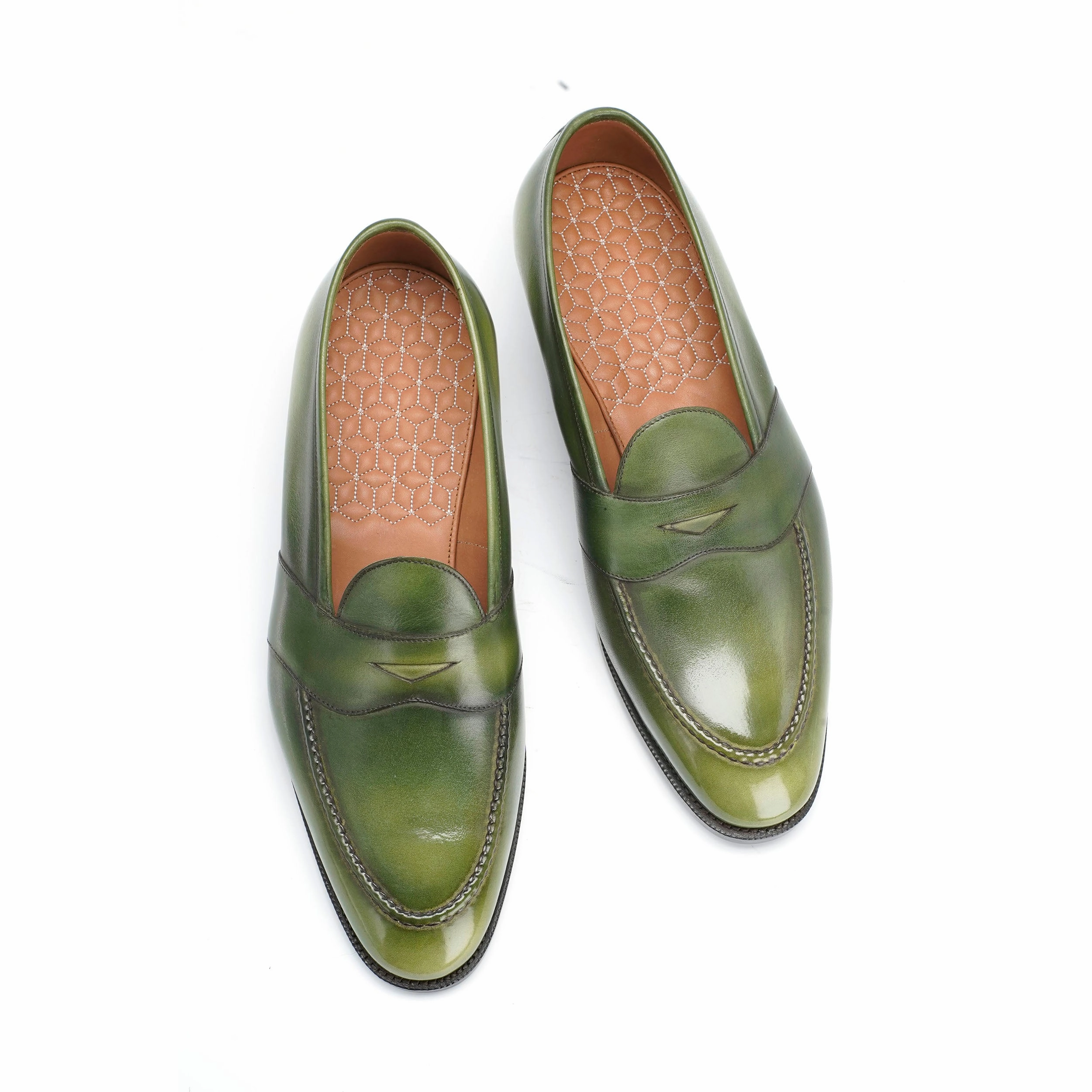 Unisex Energy Crafted For Presence Piet Penny Loafer - Monstera Green