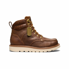 Progressive Edge Men'S Cincinnati 6" Boot (Soft Toe) X Noon Goons   |  Leather Brown/Off White