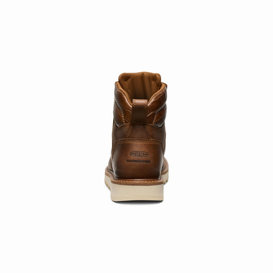 Men'S Cincinnati 6" Boot (Soft Toe) X Noon Goons   |  Leather Brown/Off White Fluid Design