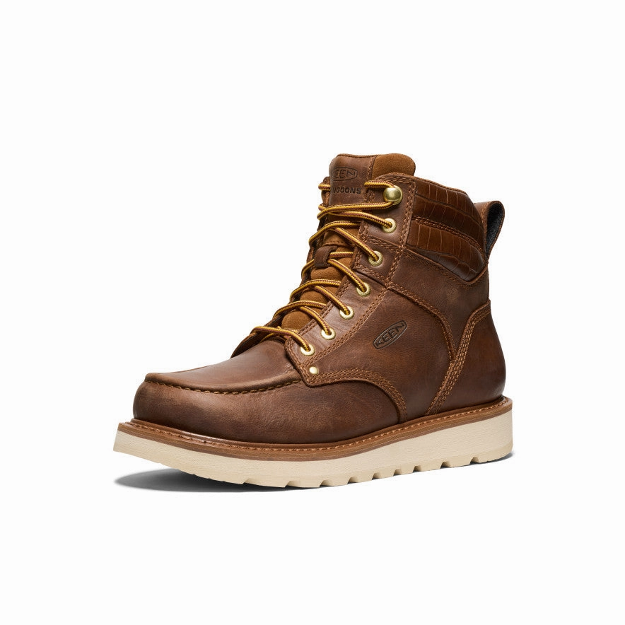 Engineered Simplicity Men'S Cincinnati 6" Boot (Soft Toe) X Noon Goons   |  Leather Brown/Off White