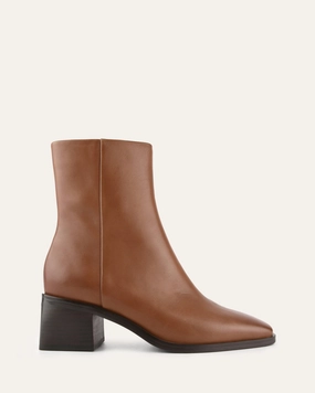 Crafted For Presence Quade Mid Ankle Boots True Tan Leather