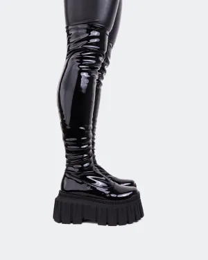 Low-Profile Style Constant Comfort Letar Black Patent