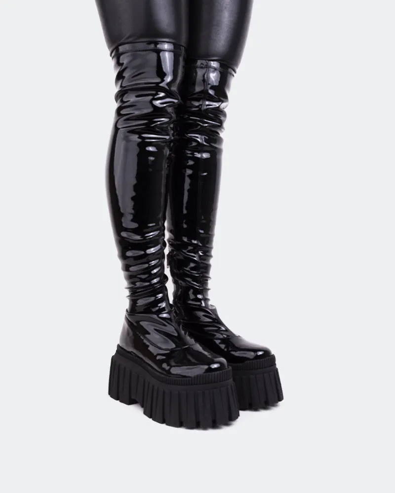 Letar Black Patent Bold Comfort Elevated Basics