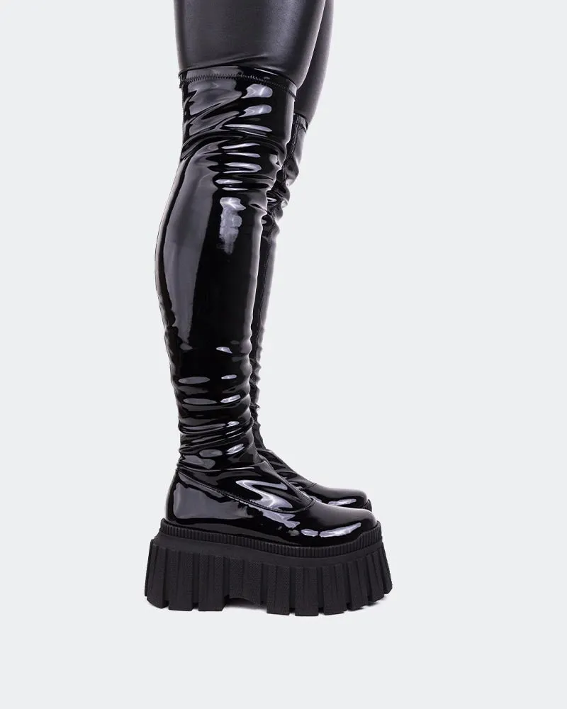 Low-Profile Style Constant Comfort Letar Black Patent
