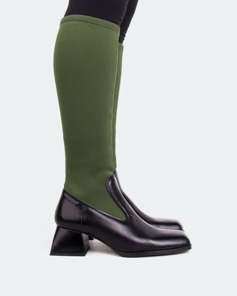 Bayeux Khaki Knit Stretch Form Redefined On-The-Go Style