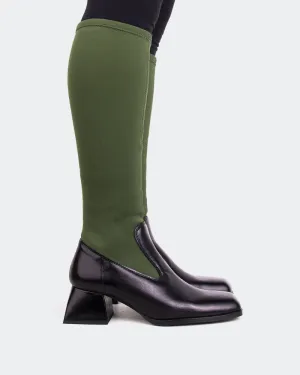 Bayeux Khaki Knit Stretch Form Redefined On-The-Go Style