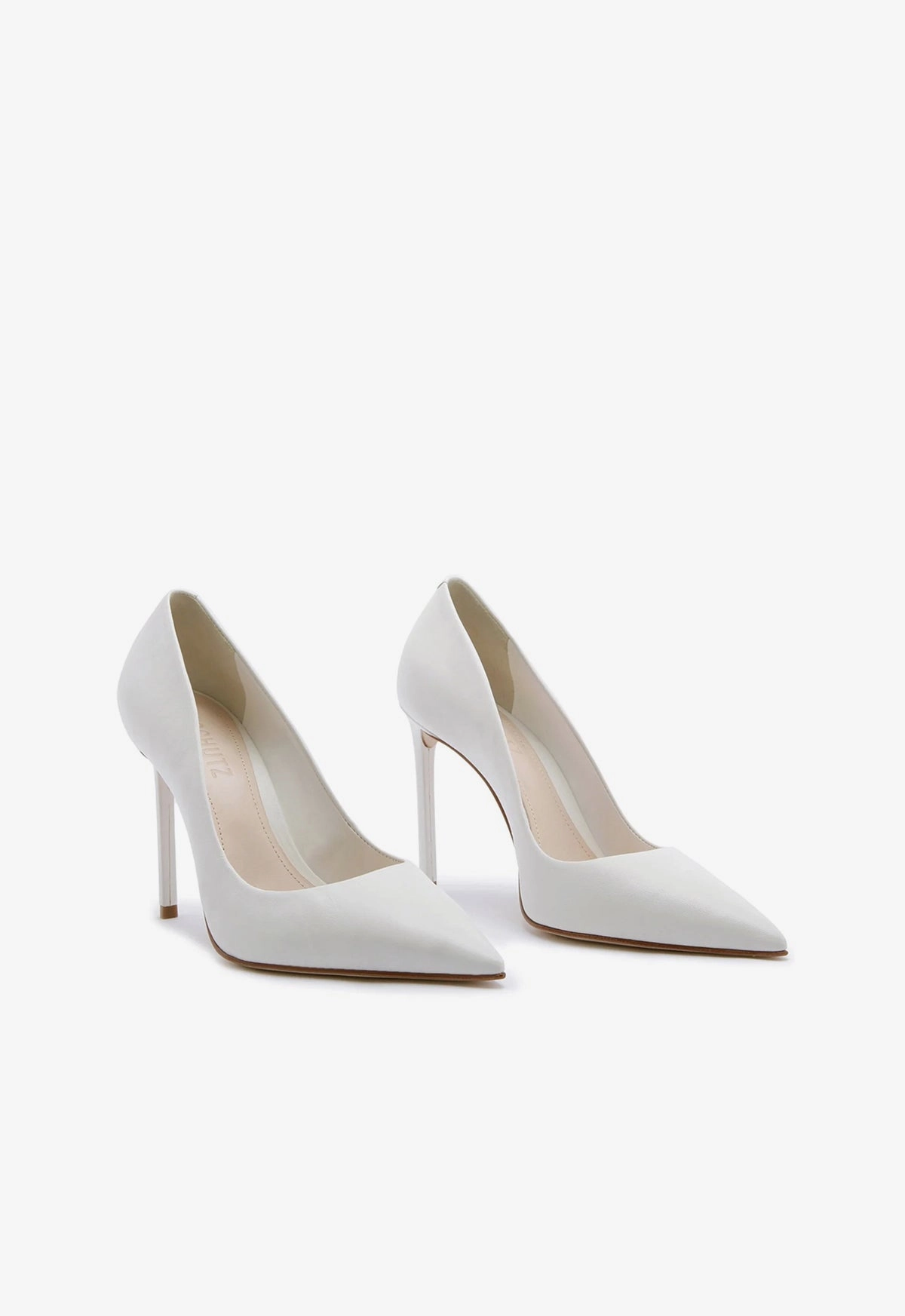 Lou High Stiletto White Pump Subtle Impact Live Light