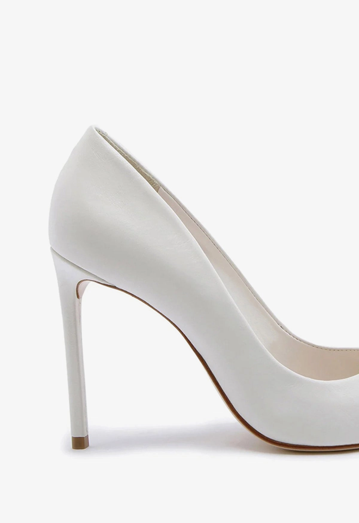 Lou High Stiletto White Pump Subtle Impact