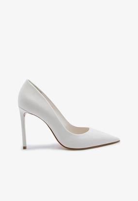 Lou High Stiletto White Pump Precision-Made Pulse Of The City