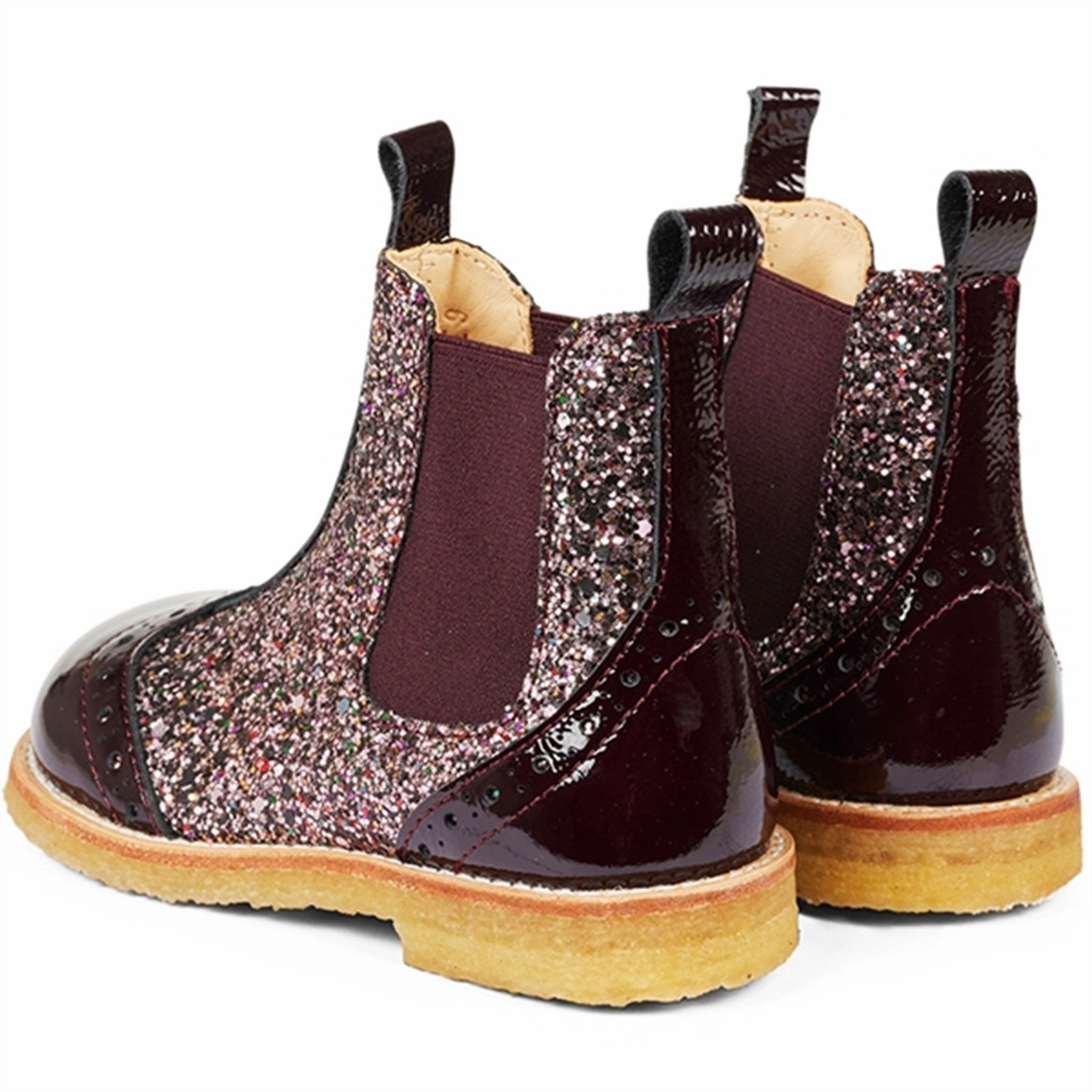 Elevated Simplicity Future-Ready Fit Angulus Chelsea Boots Bordeaux/Bordeaux Glitter/Elastic