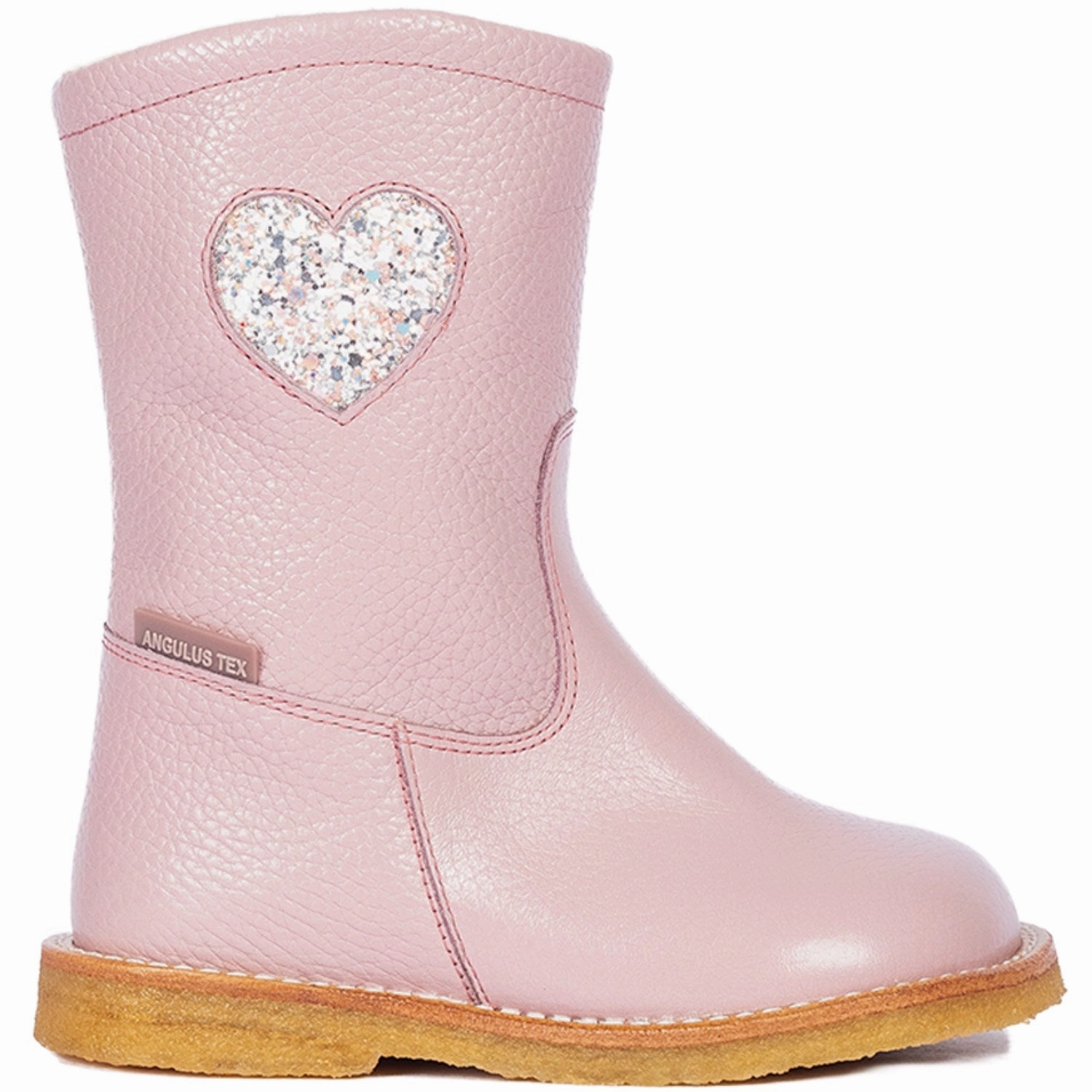 Angulus Mauve/Mauve Glitter Tex-Boot Med Hjerte Og Zipthrough Layer Smart Optimized Outfit