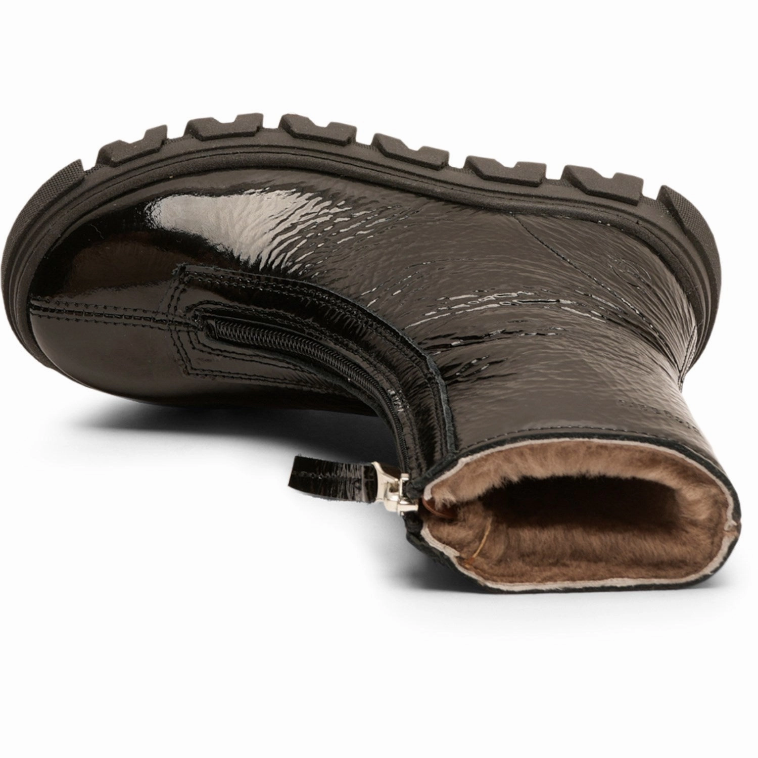 Bisgaard Black Patent Nomi Lamb Bootr Easy Layering