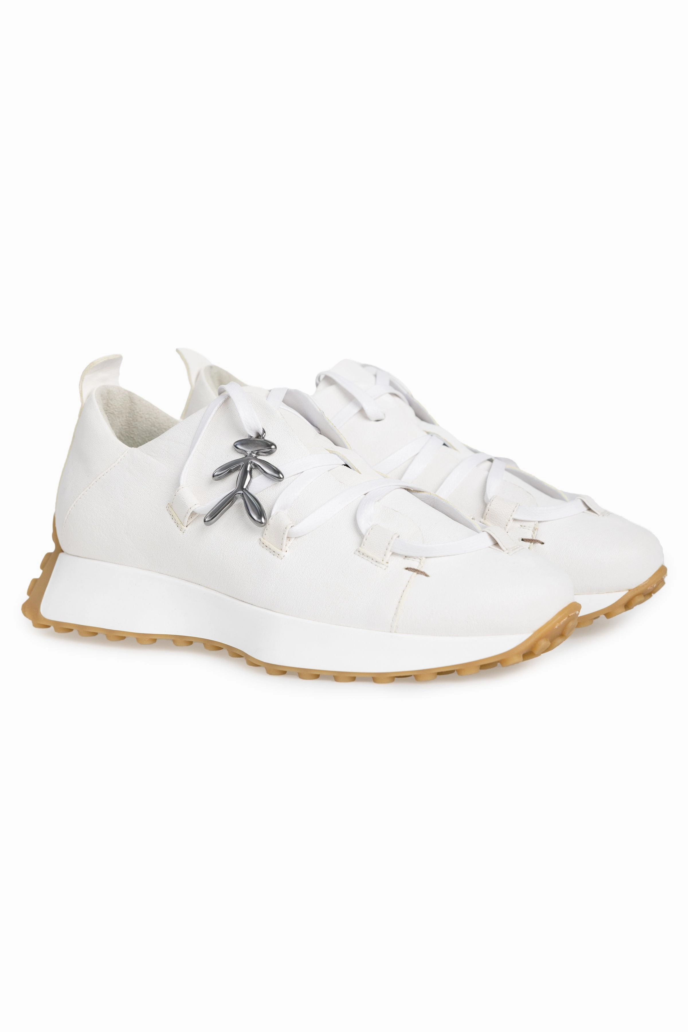 Old Iron Leather Sneaker In Bianco Live In Motion Ease In Motion