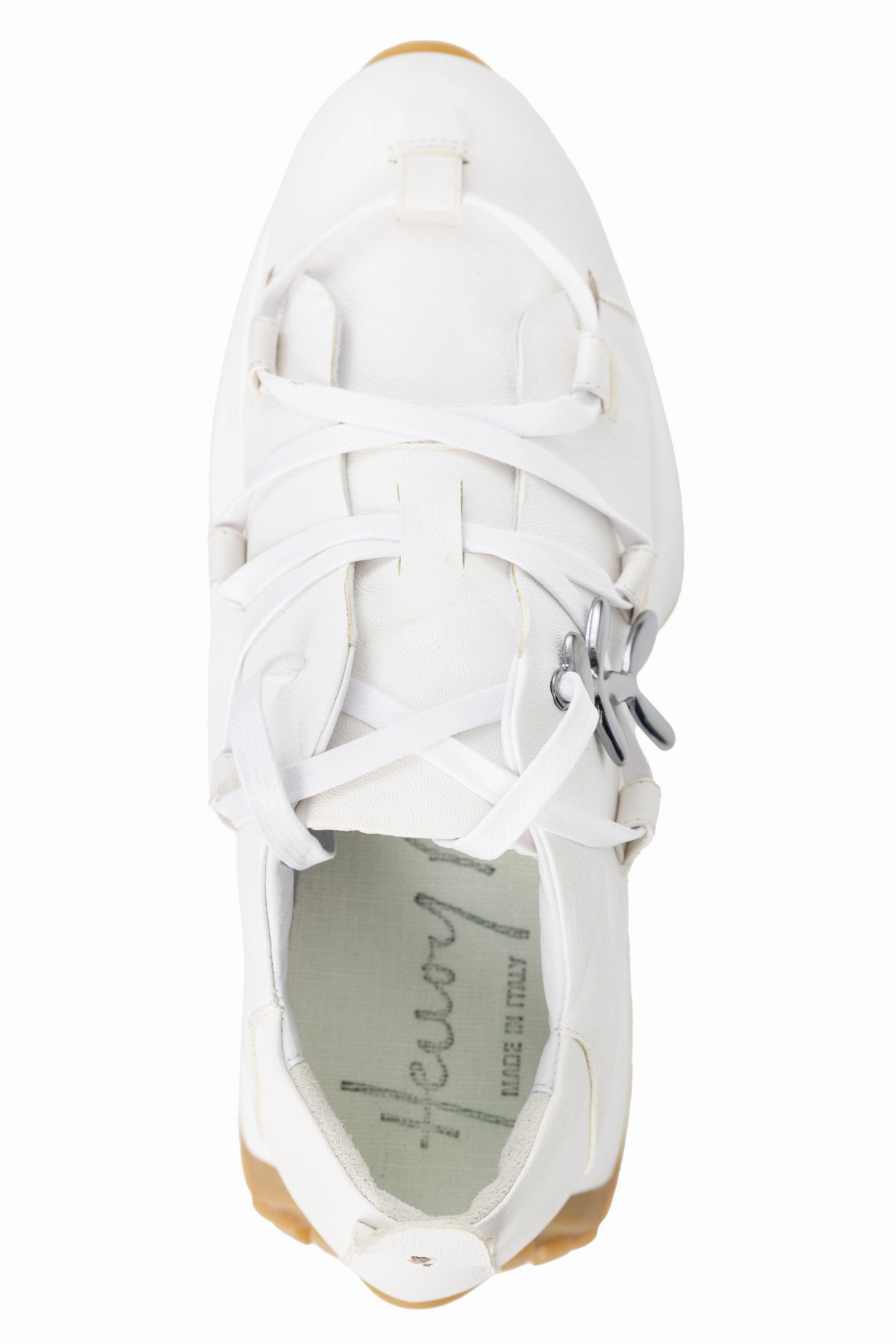 Old Iron Leather Sneaker In Bianco Form And Function