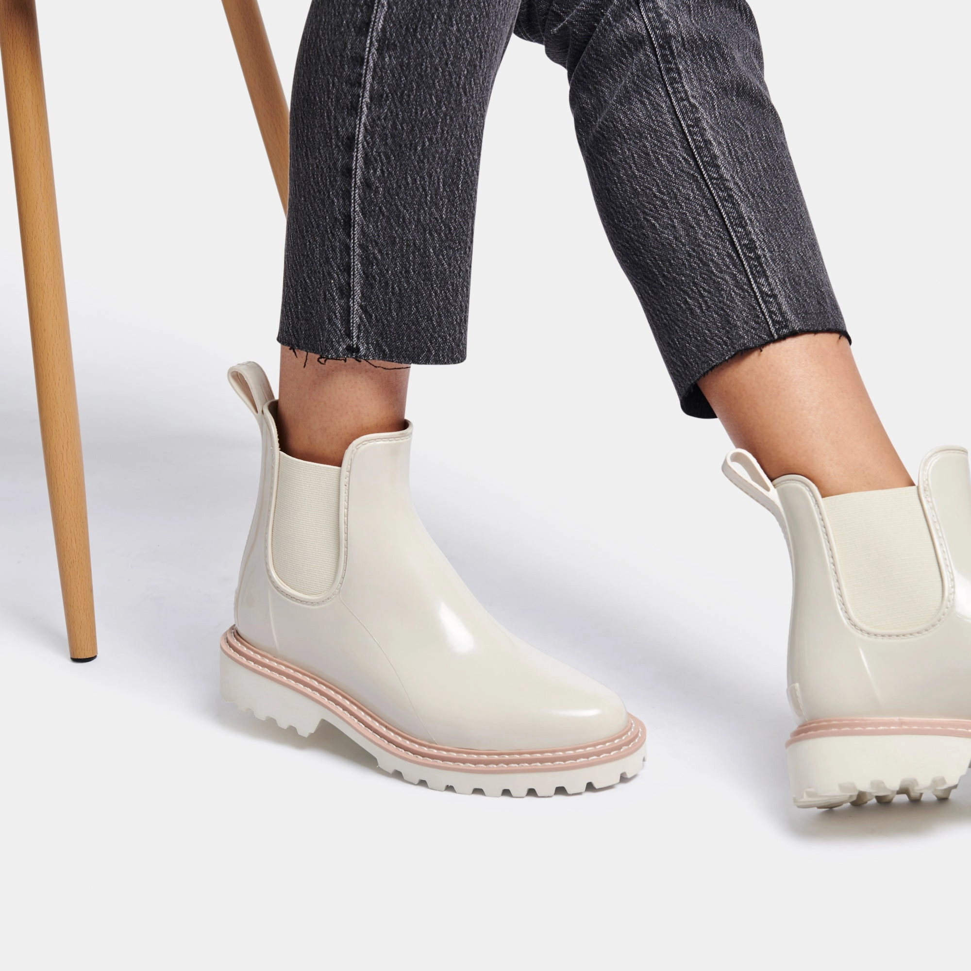 Stormy Rainboots Ivory Patent Stella Hybrid Life Shift Gear