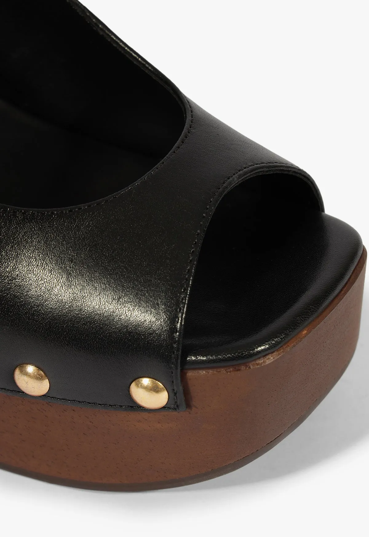 Modular Design Rose Sling Leather Sandal