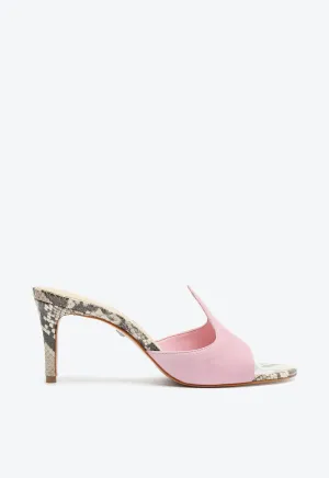 Carlie Mule Suede Sandal Multi-Context Fit