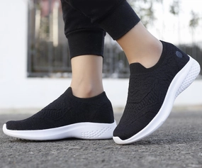 Bacca Bucci Women'S Walker Slip-On Walking Breathable Mesh Sports Shoes Sneakers Fluid Design