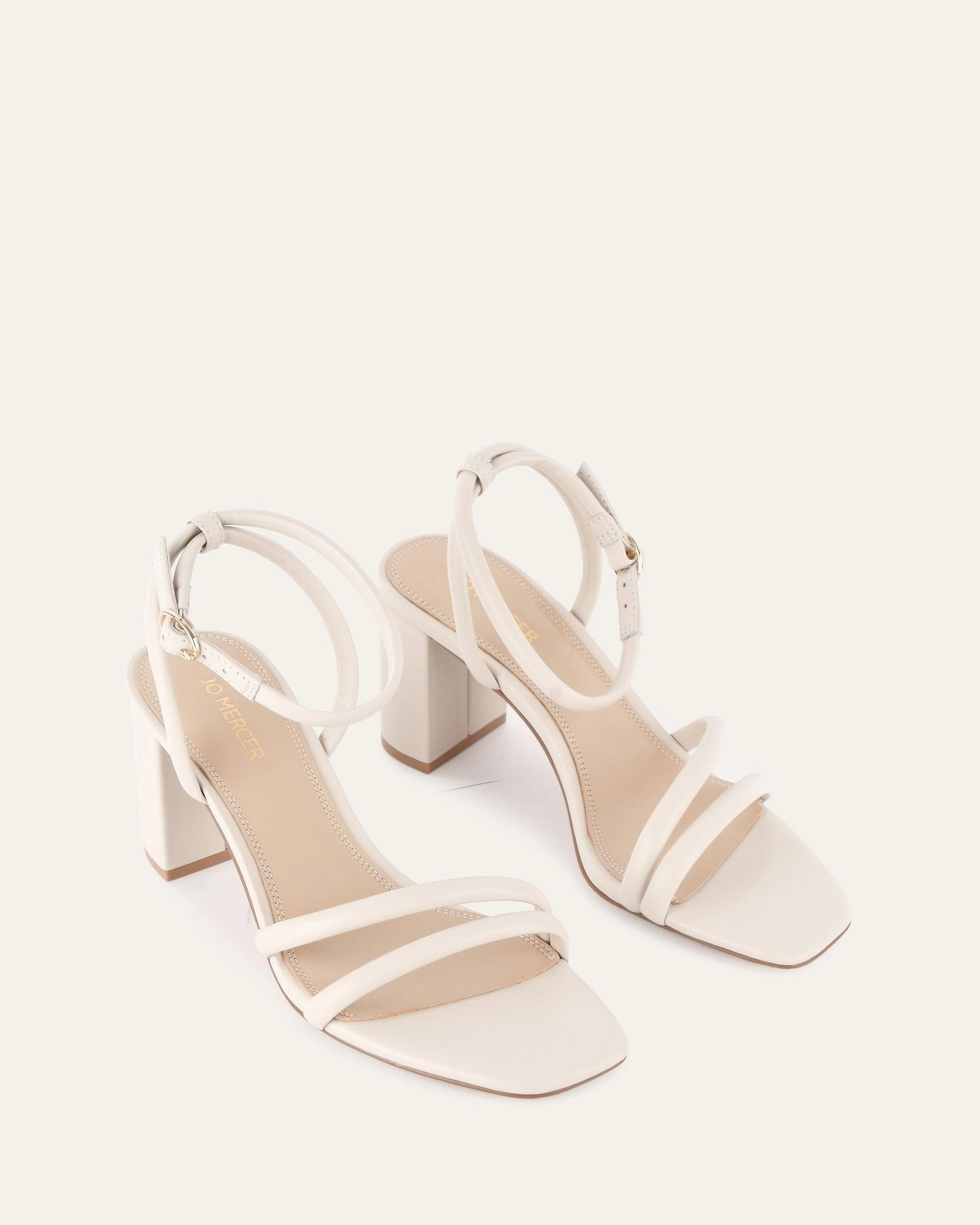 Designed To Shift Bold Form Nino High Heel Sandals Off White Leather