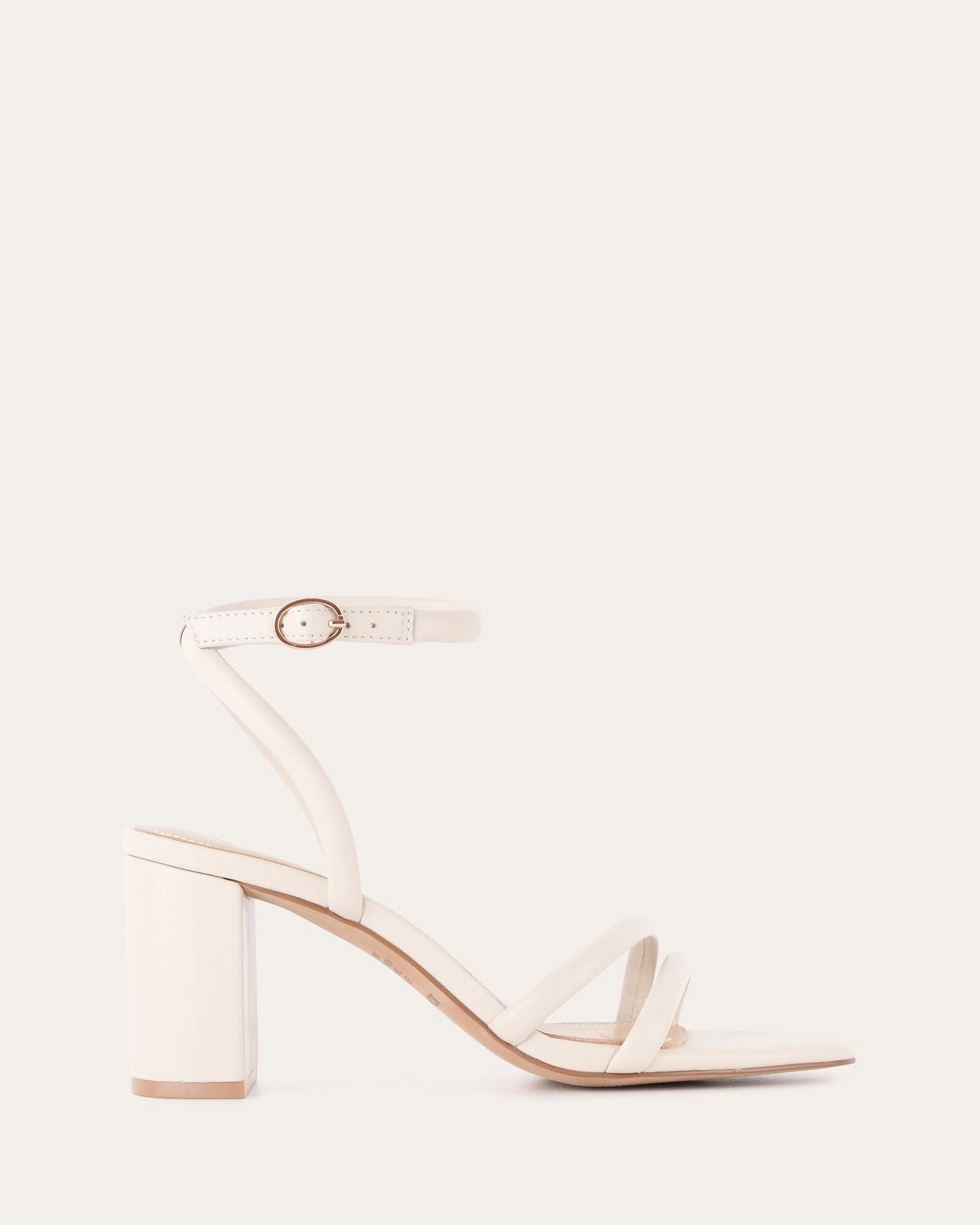 Nino High Heel Sandals Off White Leather Urban Calm