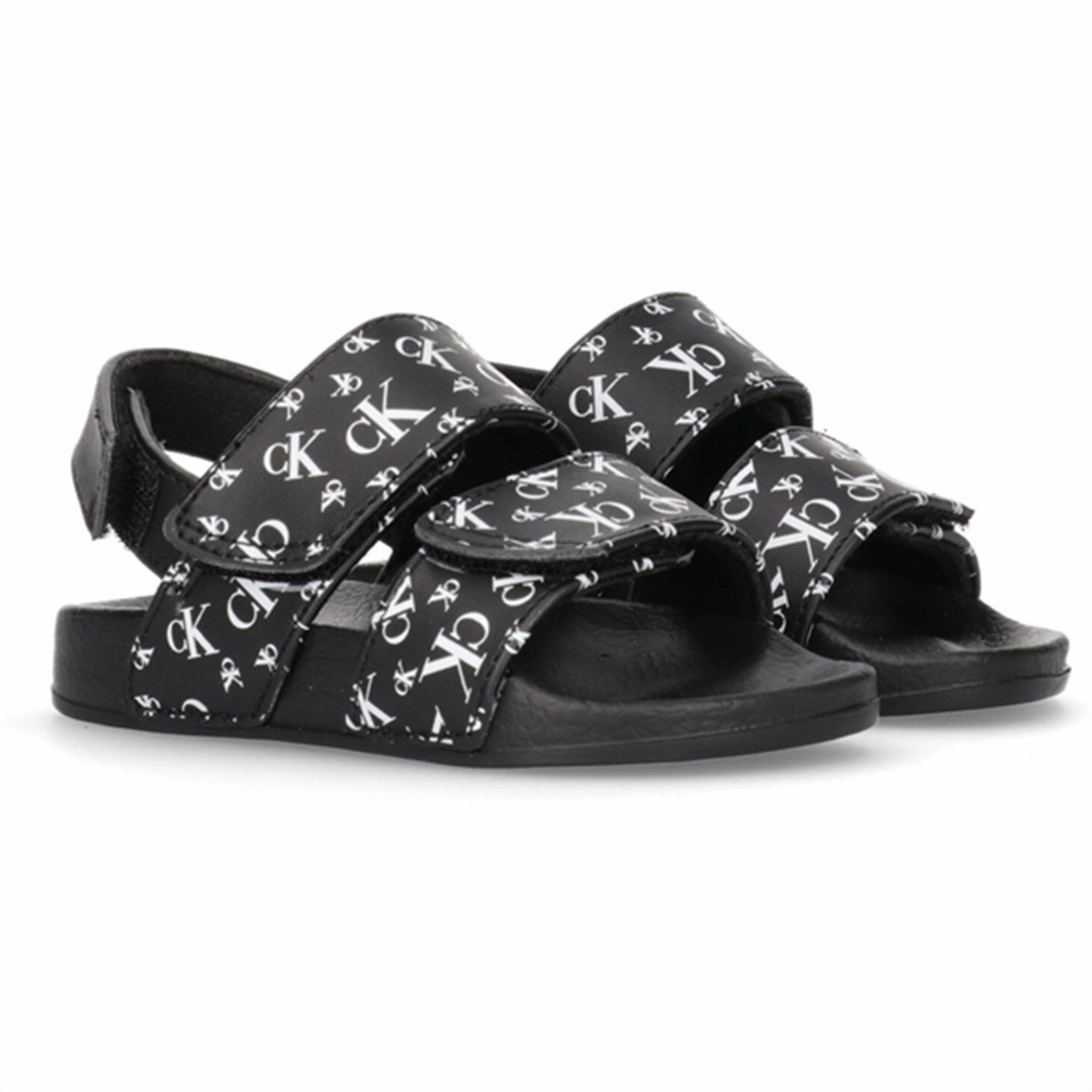 Calvin Klein Logo All Over Velcro Sandal Black Intentional Vibe Rhythm Of Life