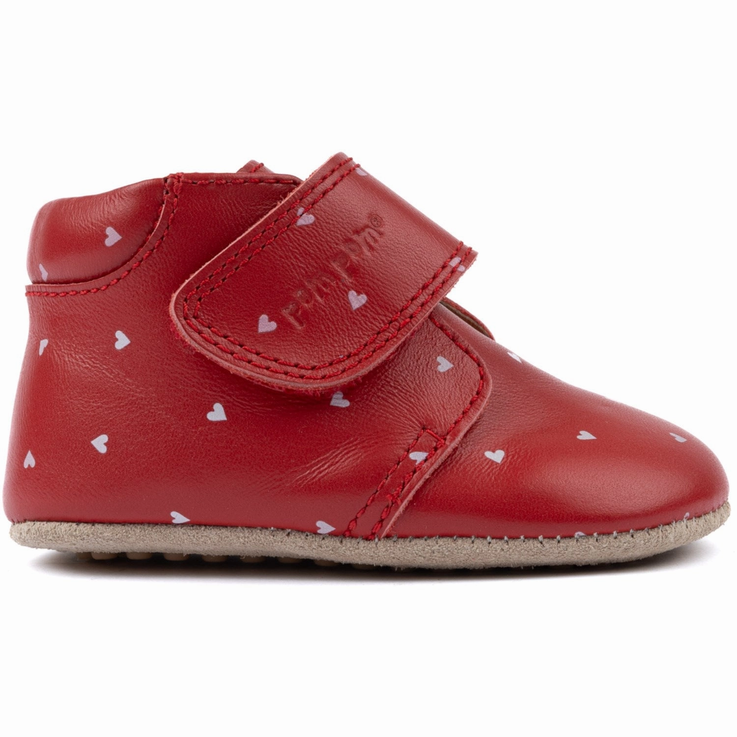 Streamlined Urban Pom Pom Heart Beginners? Shoe Velcro Print