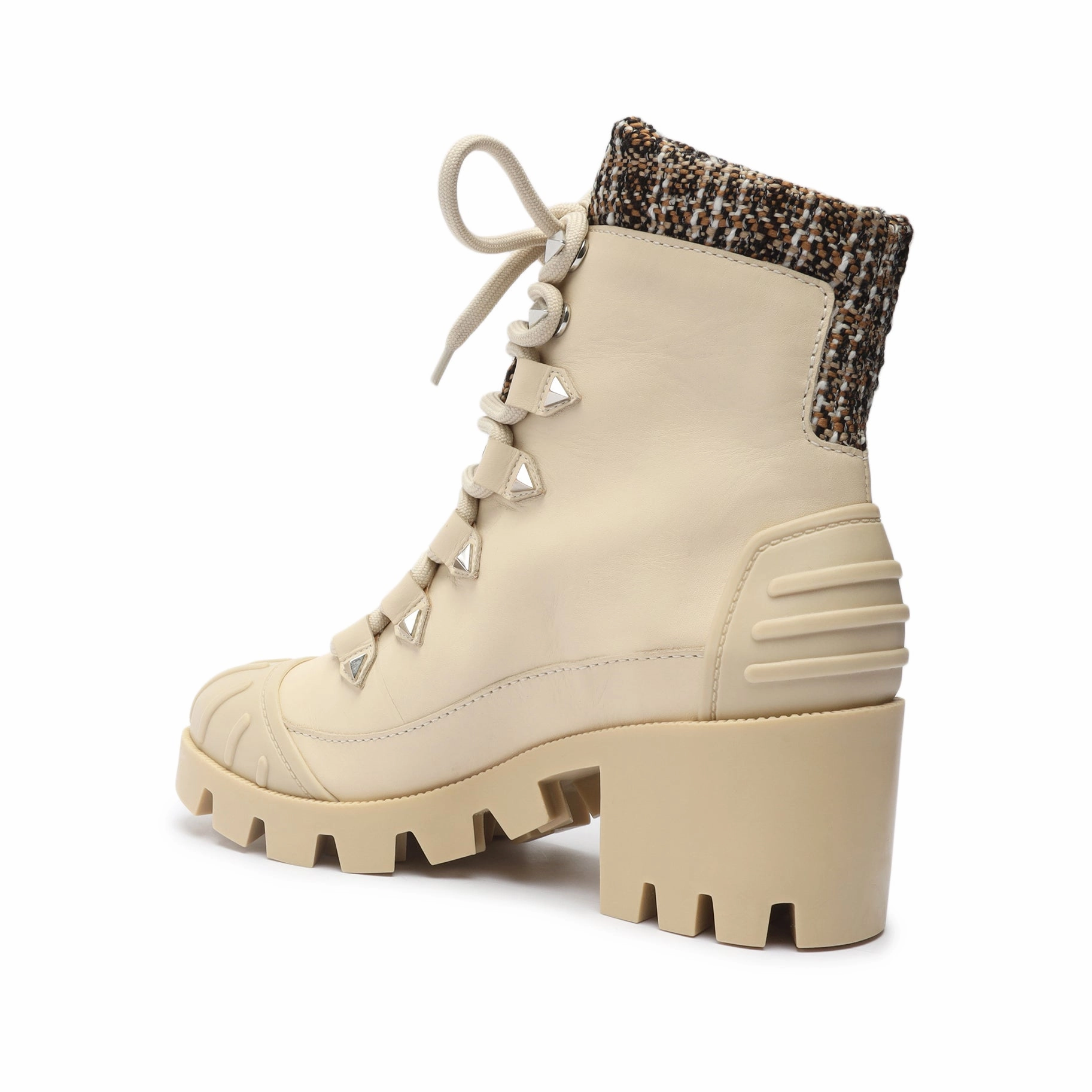 Jan Tweed Leather Bootie Street Form