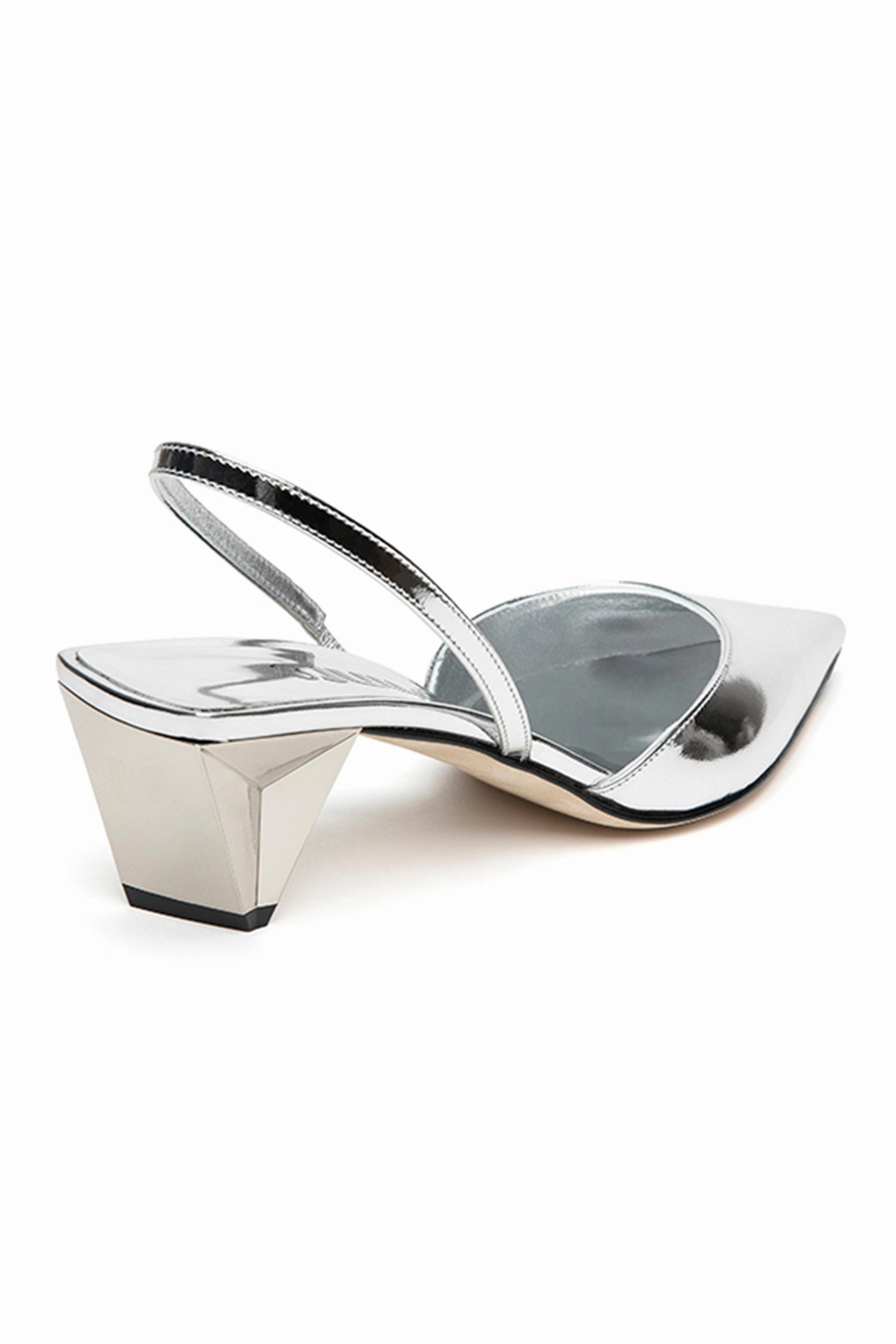 Mariel Vegas Pointed Slingback Shoe In Vegas Silver Live-Core Crafted Ease