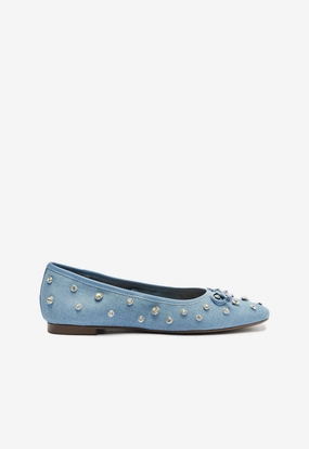 Arissa Shine Denim Flat Adapt Your Pace