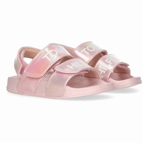 Tommy Hilfiger Velcro Sandal Pink Wear Reimagined Elevated Simplicity