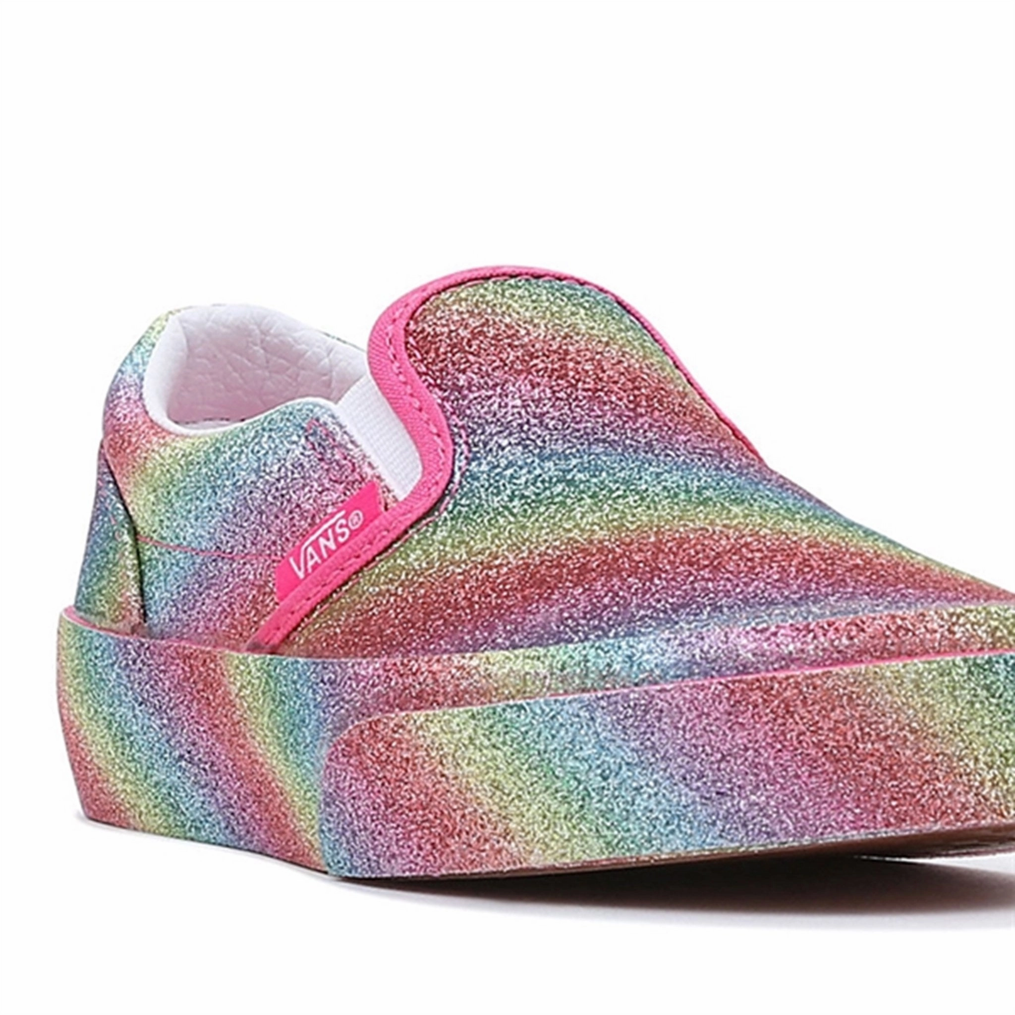 Dynamic Looks Vans Uy Classic Slip-On Sneakers Glitter Rainglow Rainbow