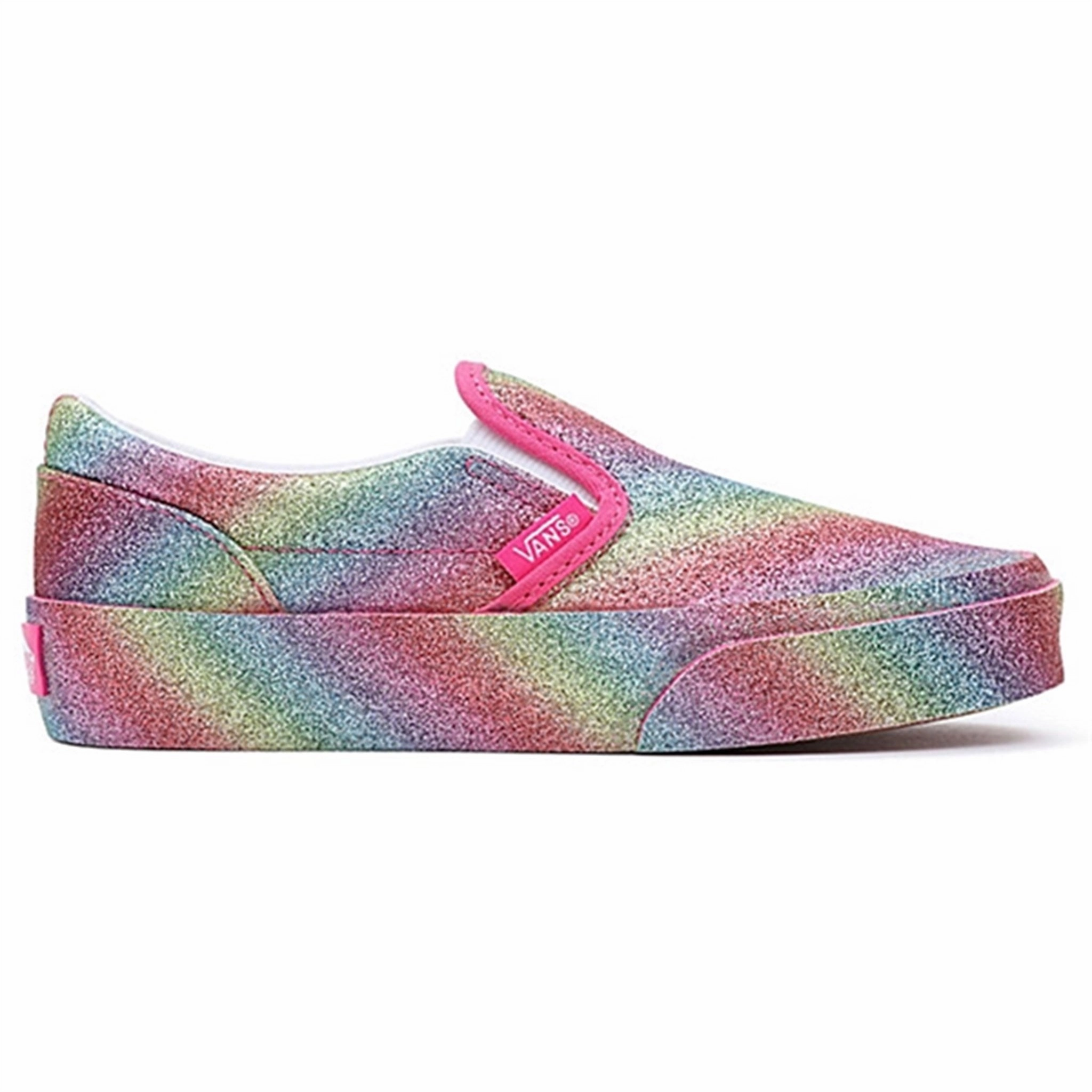 Ultra-Clean Style Ease-Forward Fit Vans Uy Classic Slip-On Sneakers Glitter Rainglow Rainbow