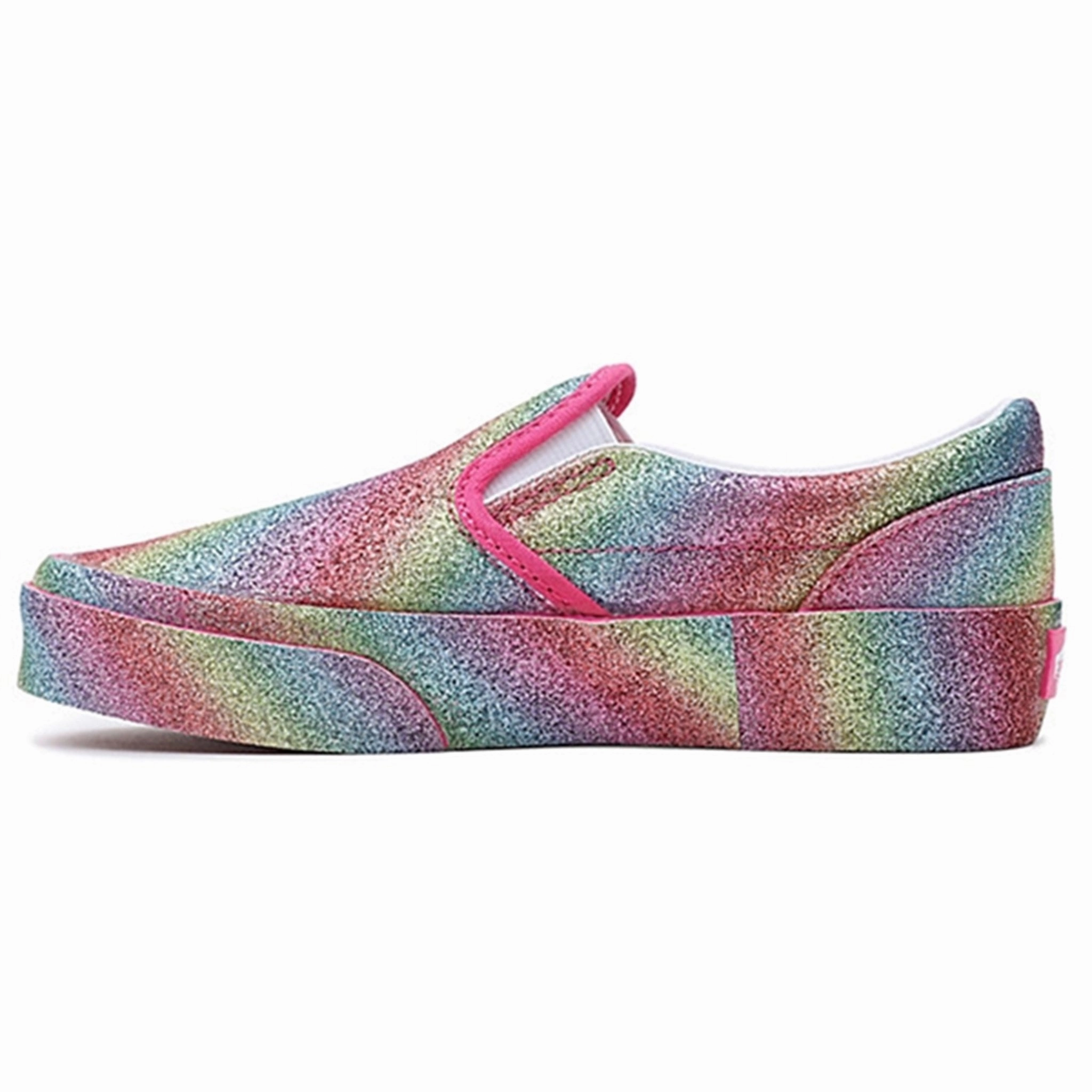 Flex And Fit Vans Uy Classic Slip-On Sneakers Glitter Rainglow Rainbow