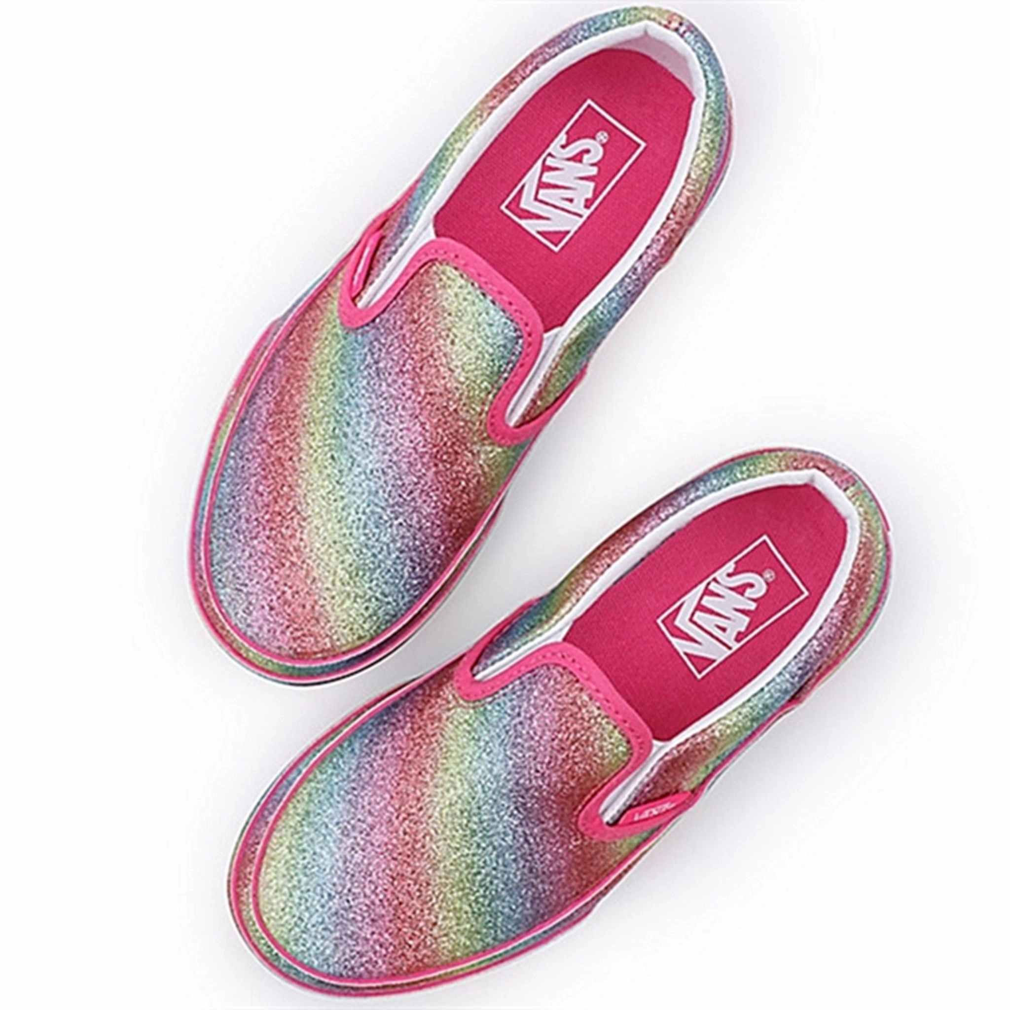 Relaxed Innovation Vans Uy Classic Slip-On Sneakers Glitter Rainglow Rainbow