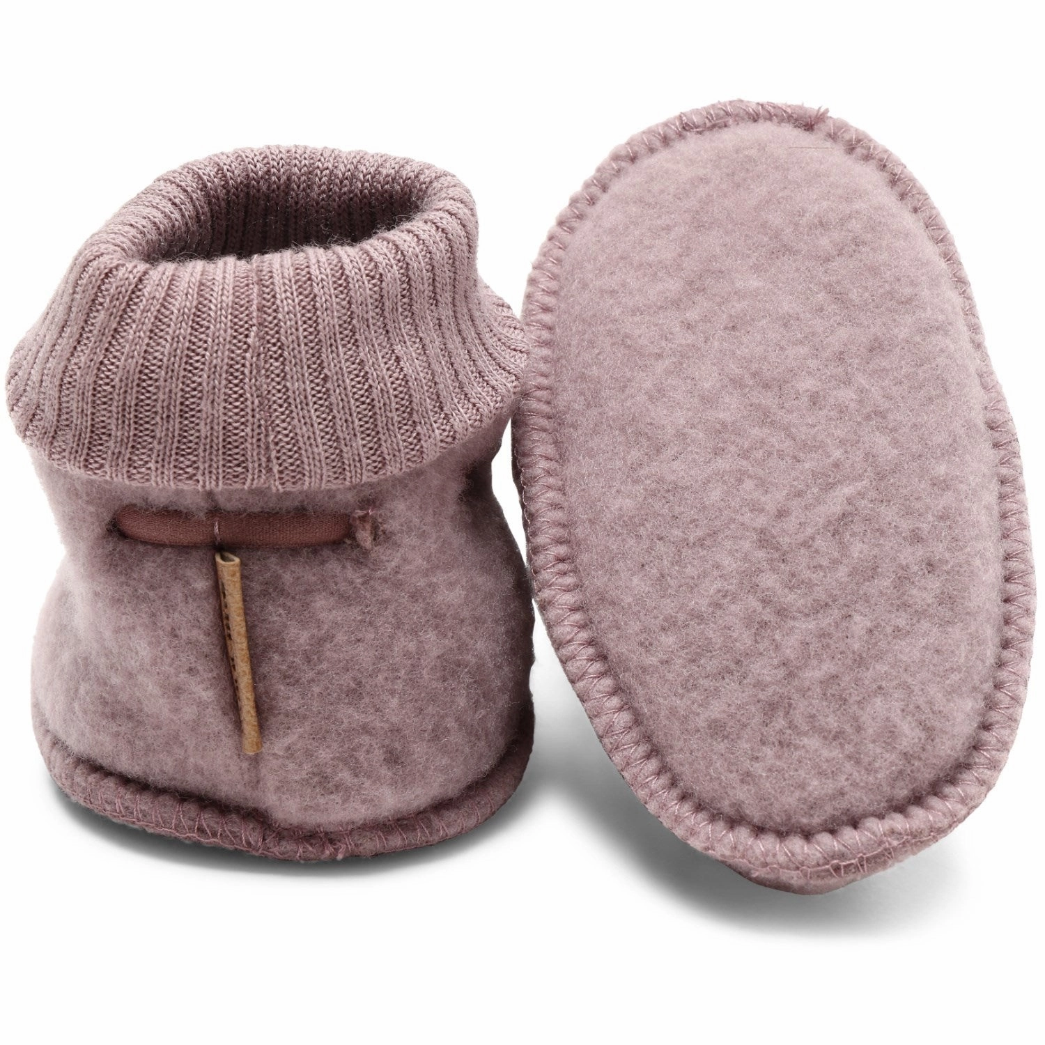 Motion-Driven Cool Minimalism Mikk-Line Twilight Mauve Wool Footies