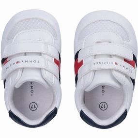 Your New Core Refined Looks Tommy Hilfiger Flag Velcro Shoes White/Blue