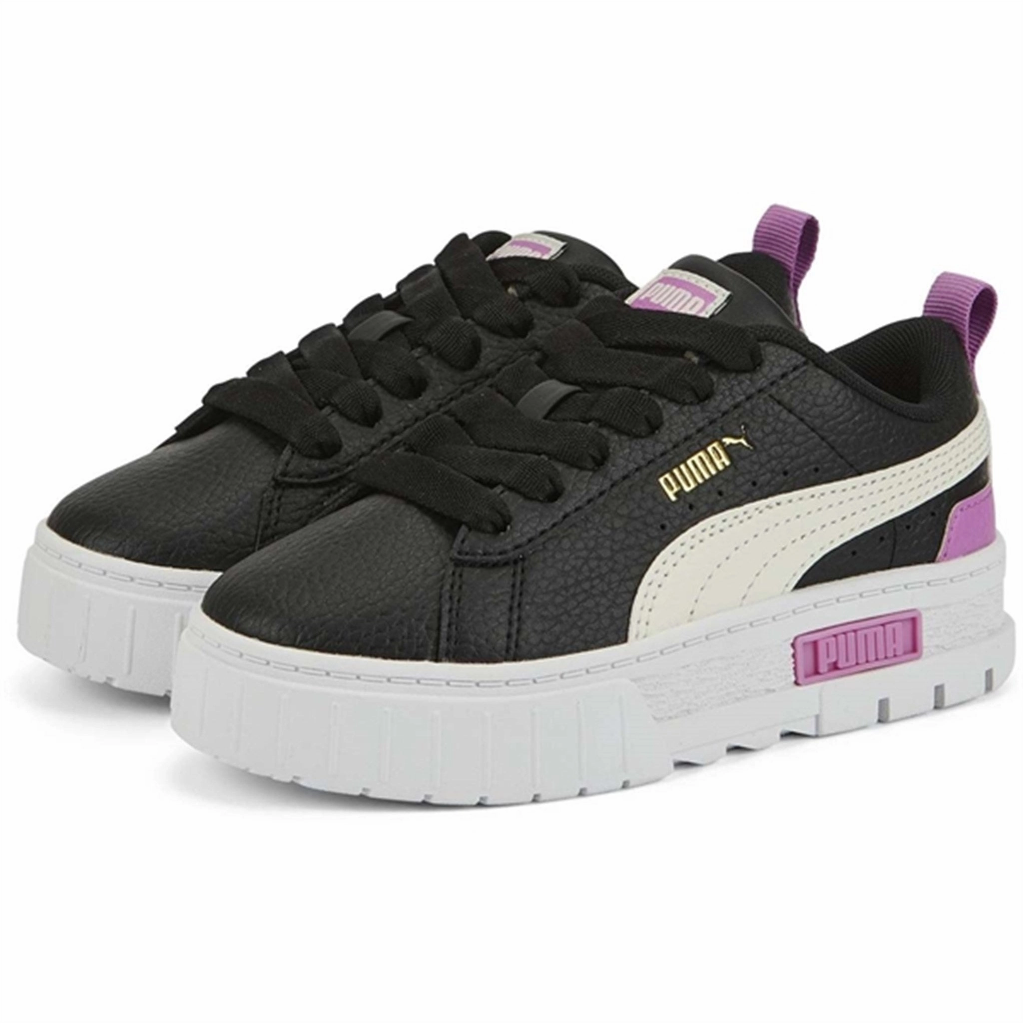 Engineered Simplicity Bold Harmony Puma Mayze Lth Ps Black-Whisper White Sneakers