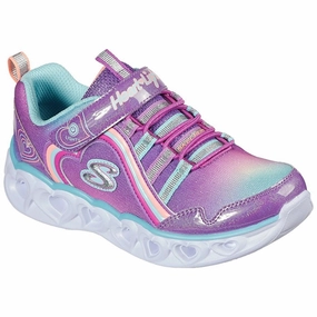 Shift Gear Lifestyle Energy Skechers S-Lights Heart Lights Sneakers Rainbow Lux Purple Multi