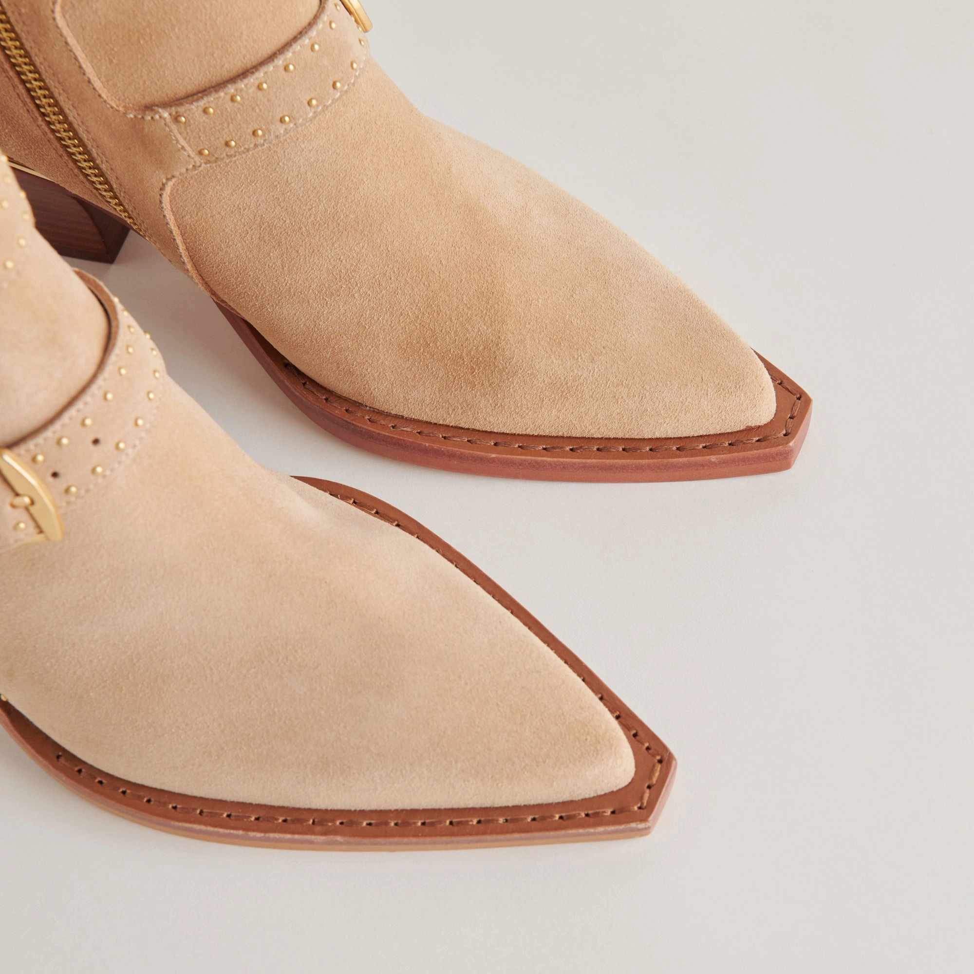 Ronnie Booties Camel Suede Motion Clarity