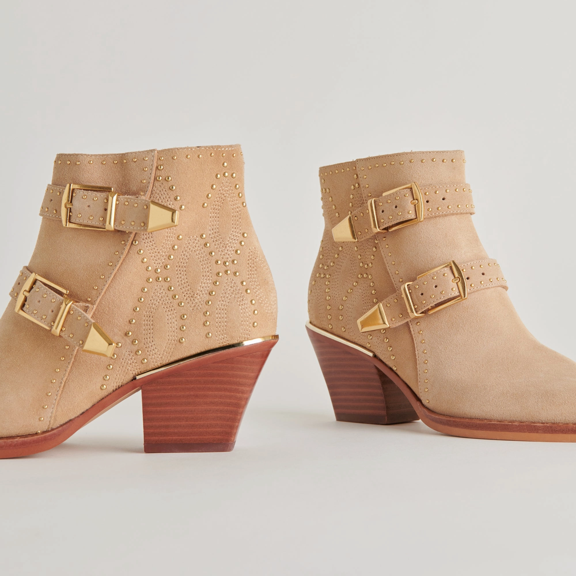 Crafted Quality Day-To-Night Fit Ronnie Booties Camel Suede