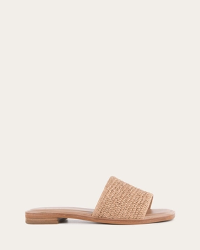 Picasso Flat Slide Tan Raffia Urban Energy