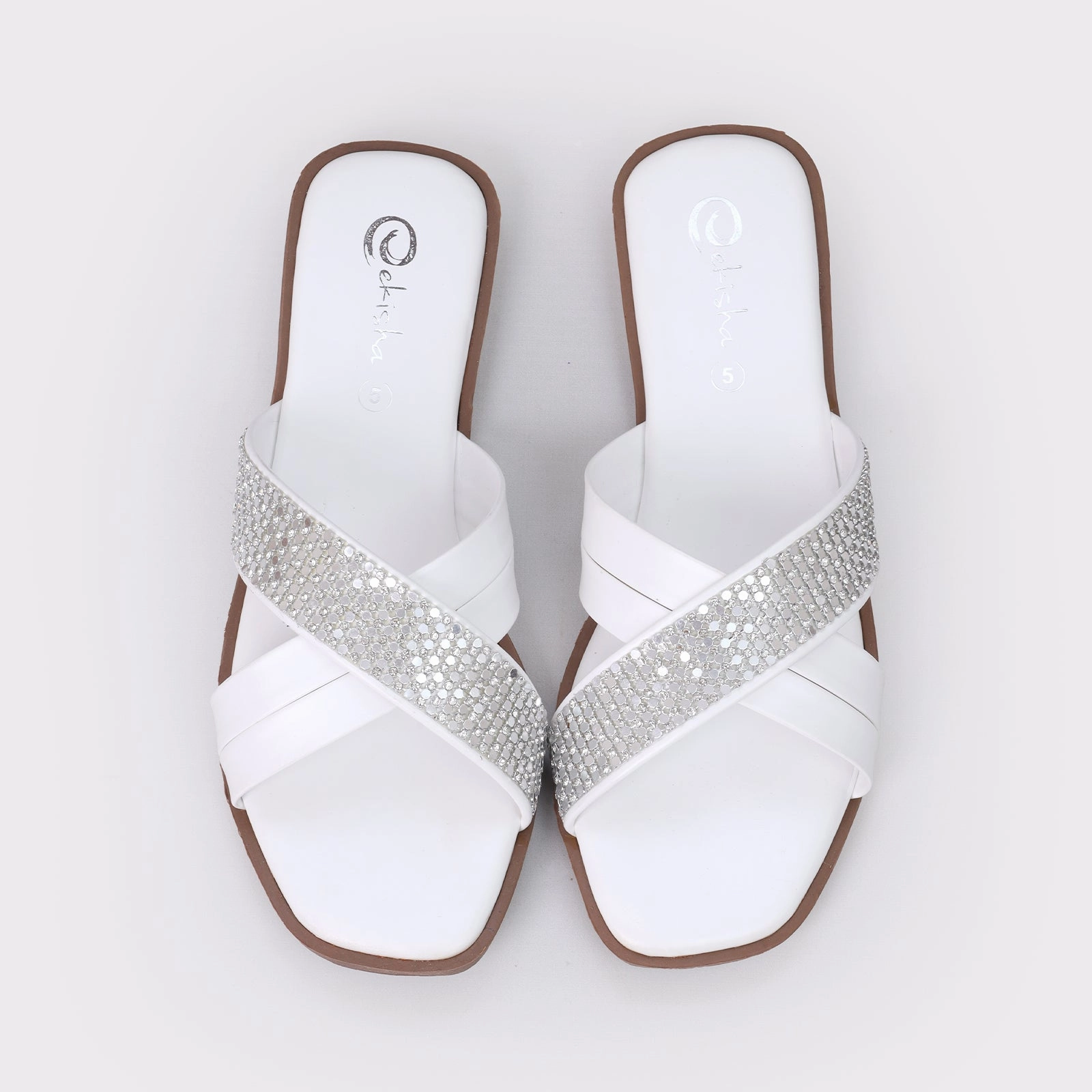 Women'S Cross-Strapped Flats Refined Streetwear