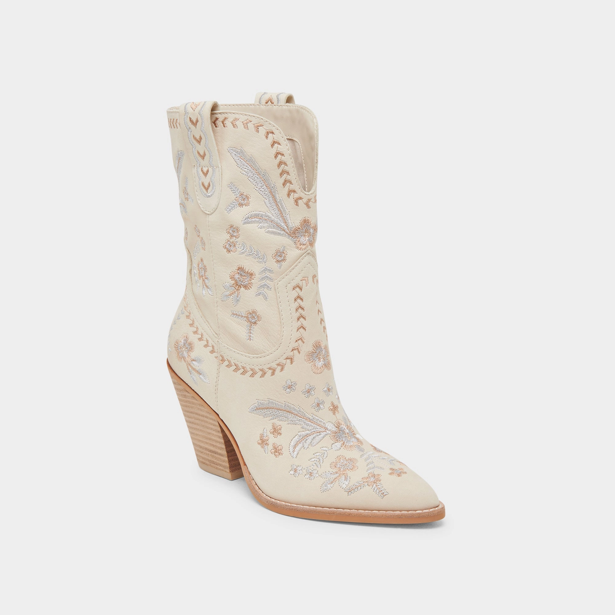 Jessey Floral Boots Creme Nubuck Everyday Sleek