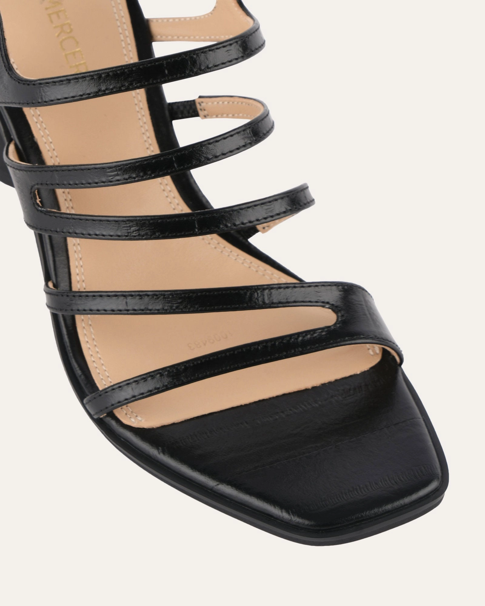 Nobu High Heel Sandals Black Shiny Lizard Crafted To Move Adapt Daily
