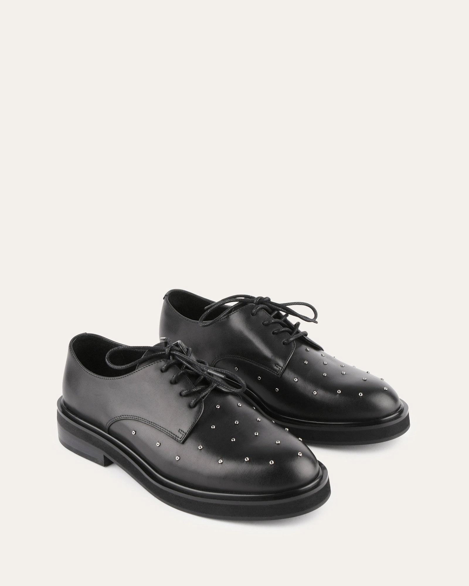 Iker Lace Ups Black Leather Bold Minimal