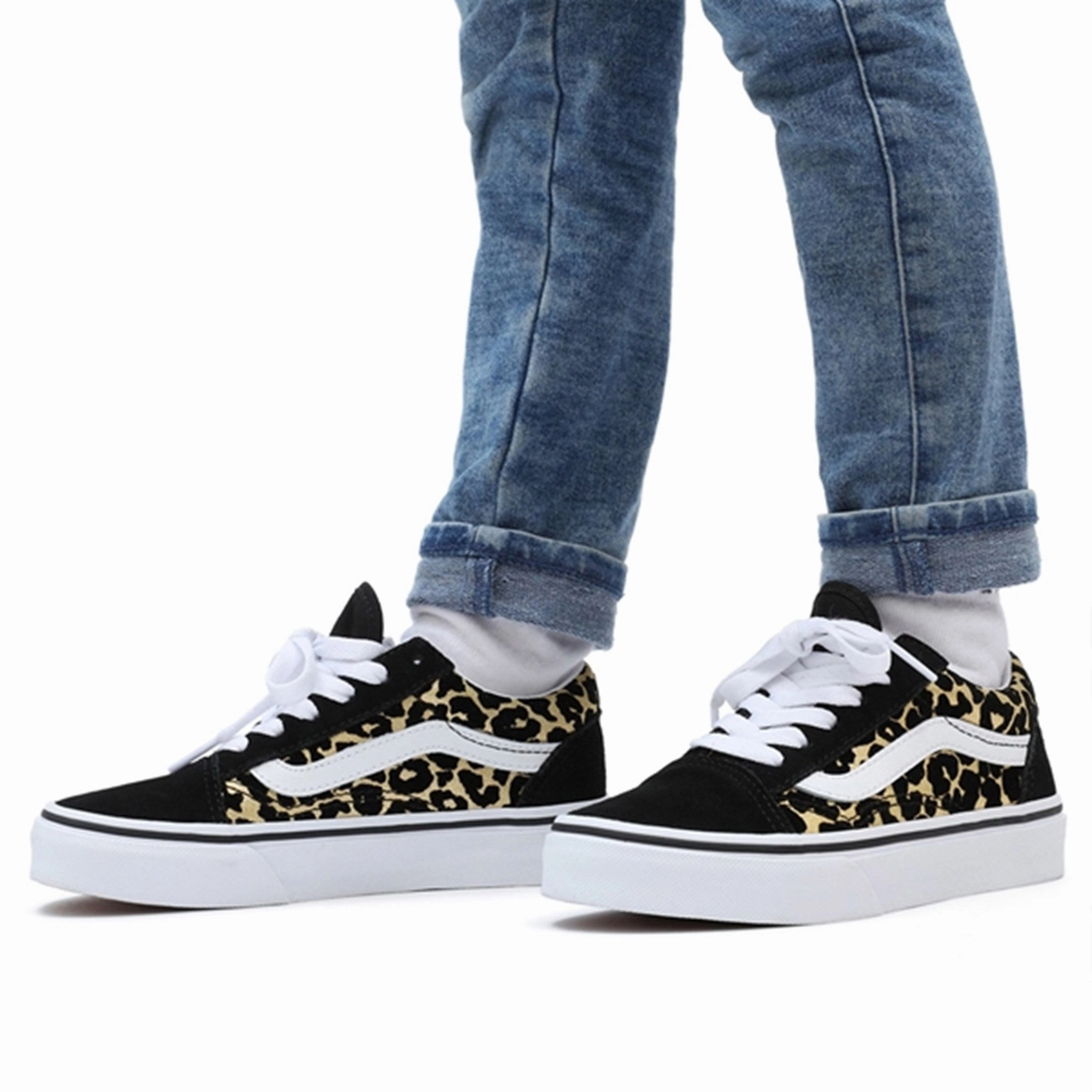 Refined Silhouette Adapted Living Vans Old Skool Leopard/Black Shoes