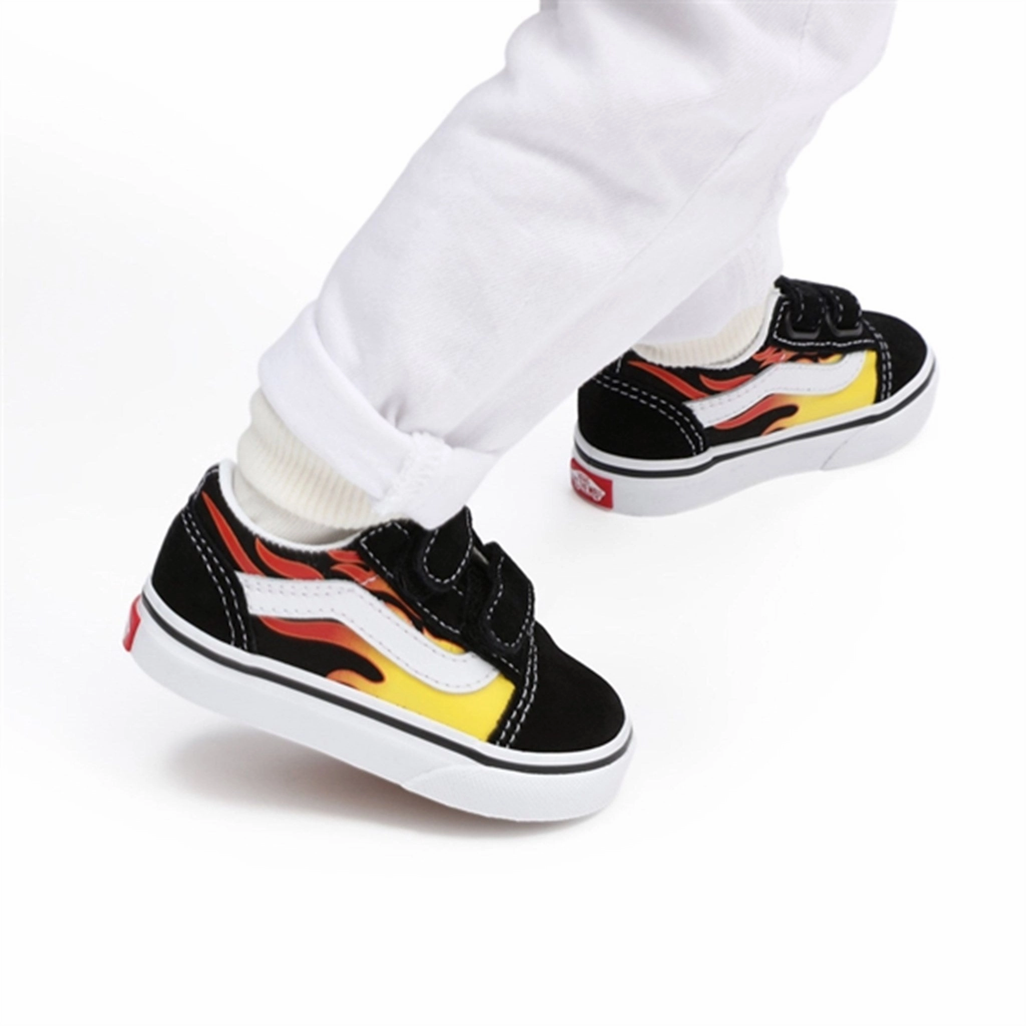 Vans Old Skool V Flame Black Sko Vibe-Proof
