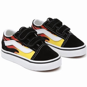 Vans Old Skool V Flame Black Sko Precision In Style